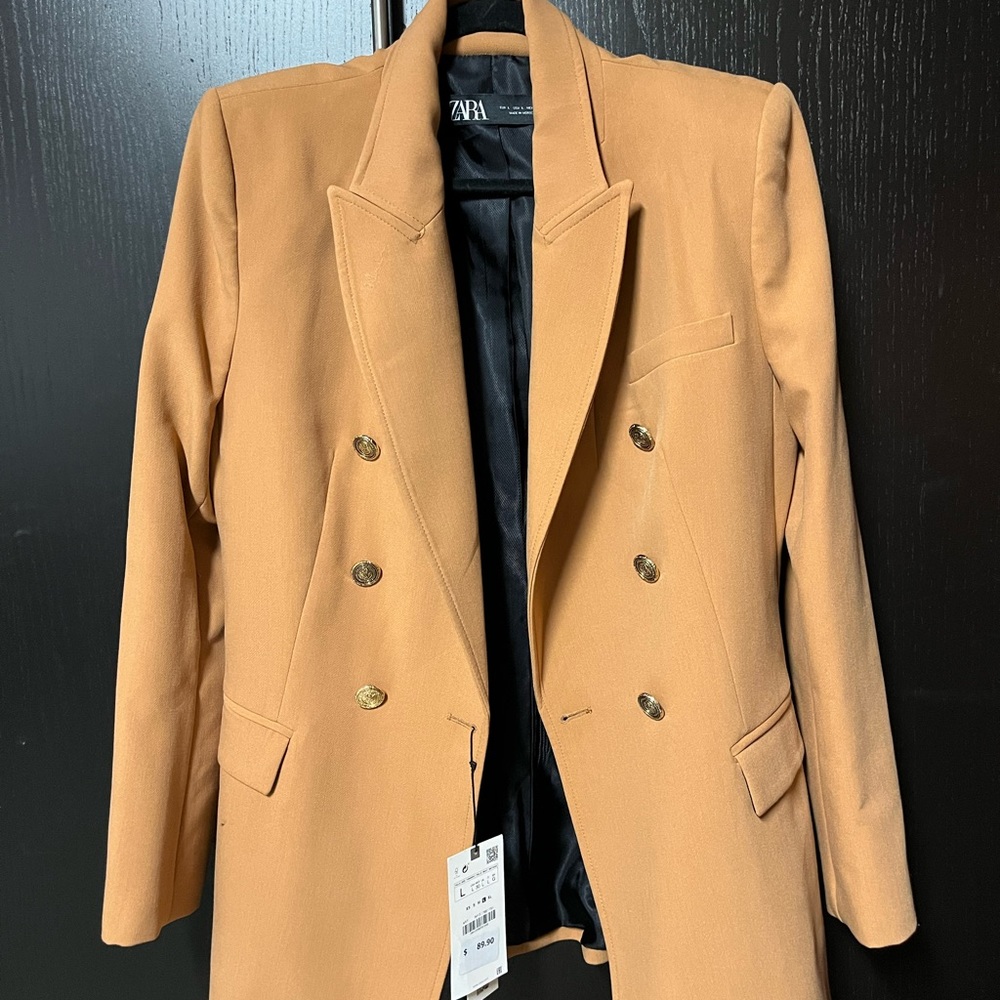 NWT Zara Mustard Blazer - Large